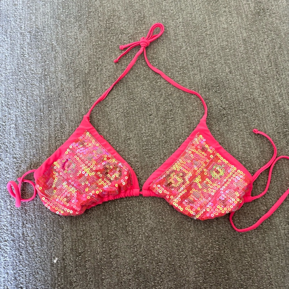Sparkly Y2K Sequin Bikini top size M